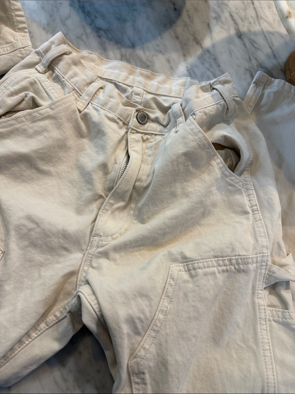 John Galt Light Cream Cargo Pants